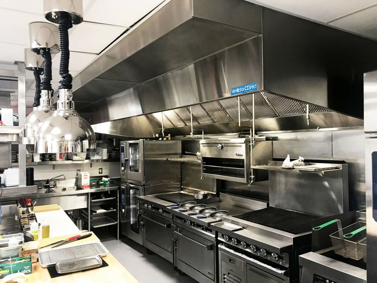 Commercial Kitchen with Canopy Hood System